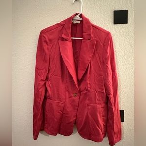 Hot pink silk blazer